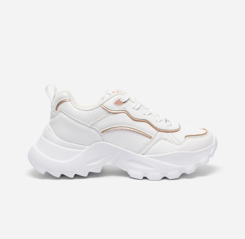 Tenis Misaki White/Gold Coral