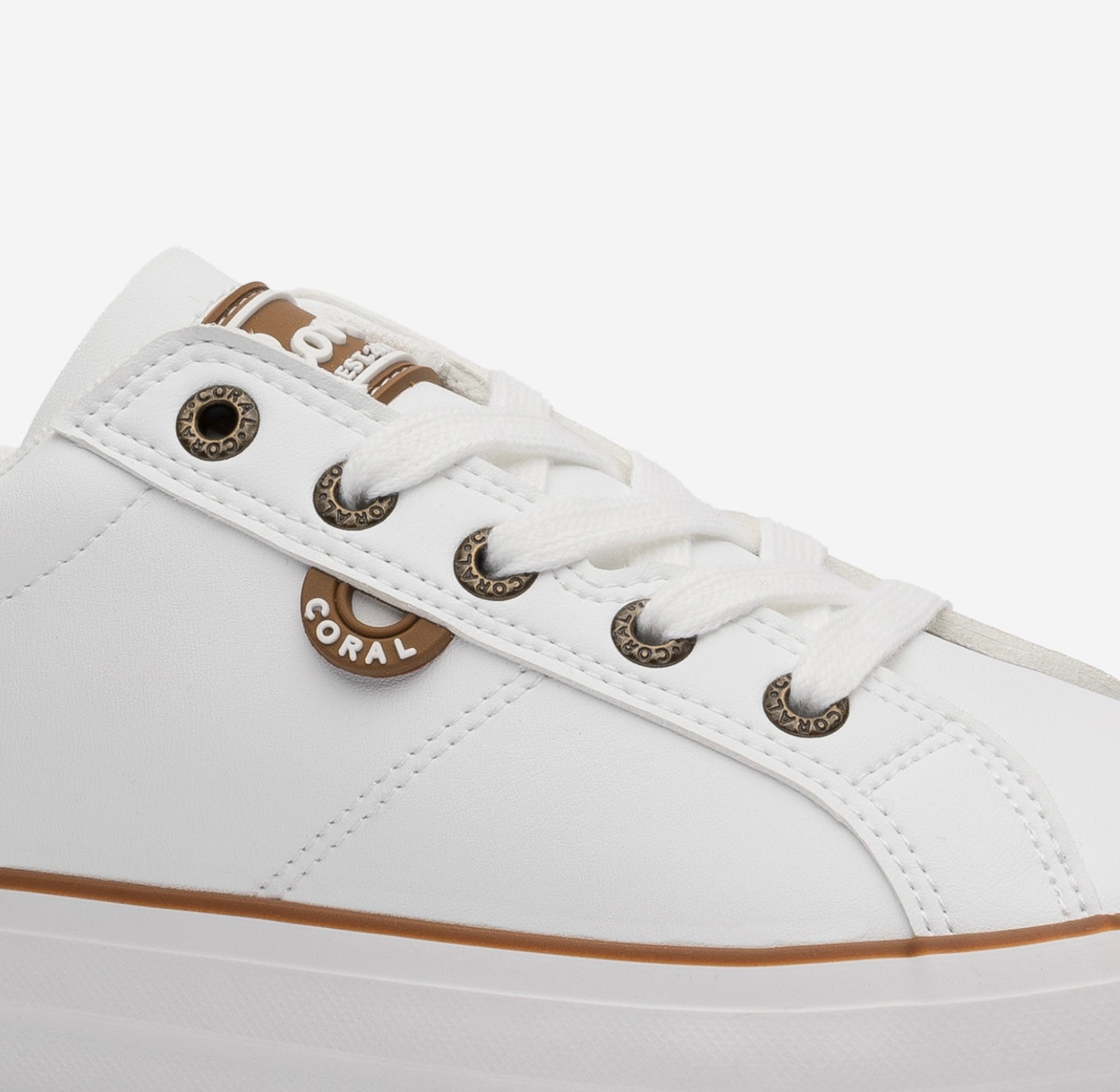 Tenis Coral Ruby white/camel