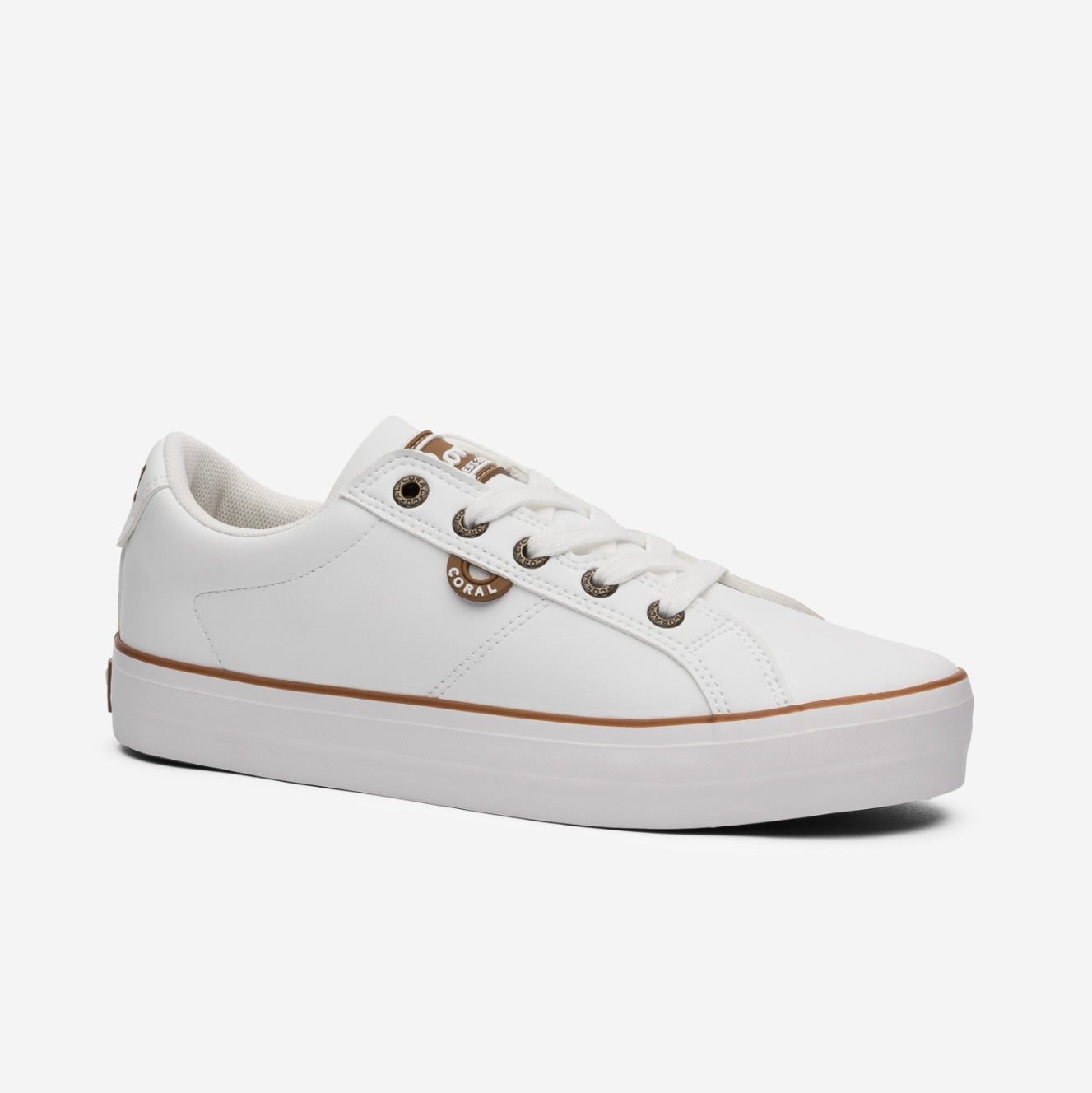 Tenis Coral Ruby white/camel