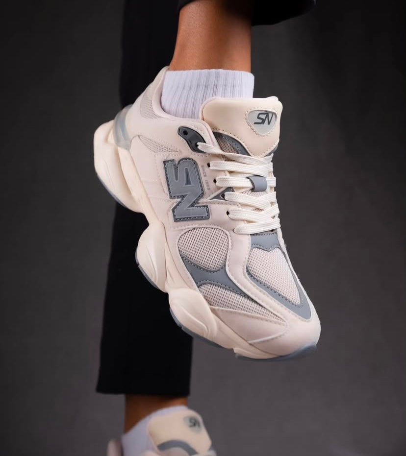 Tenis Sneakers Blanco/Gris