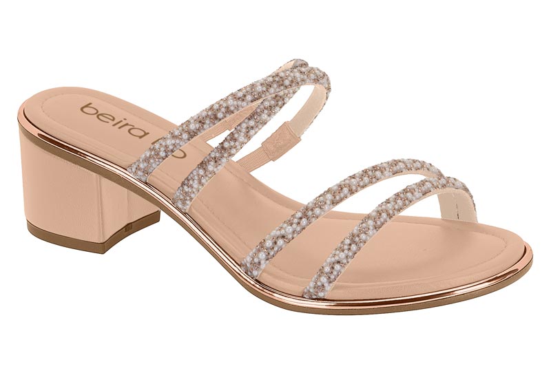 Sandalia Beira Río Beige/perlas