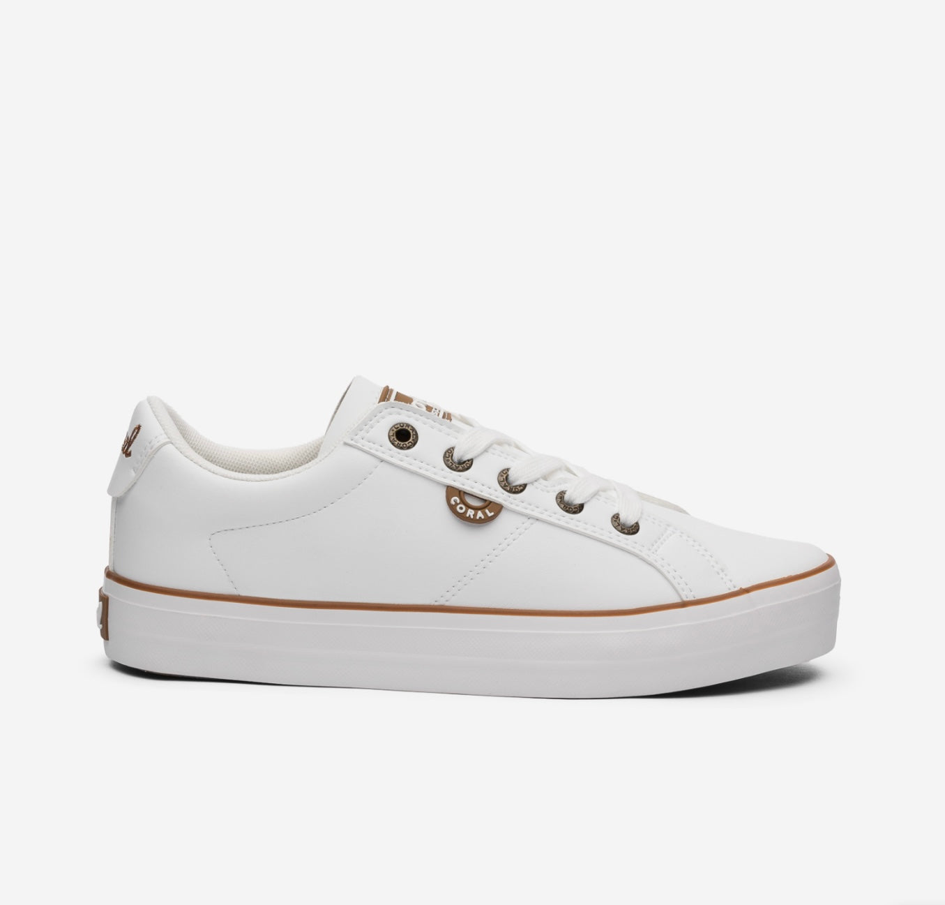 Tenis Coral Ruby white/camel
