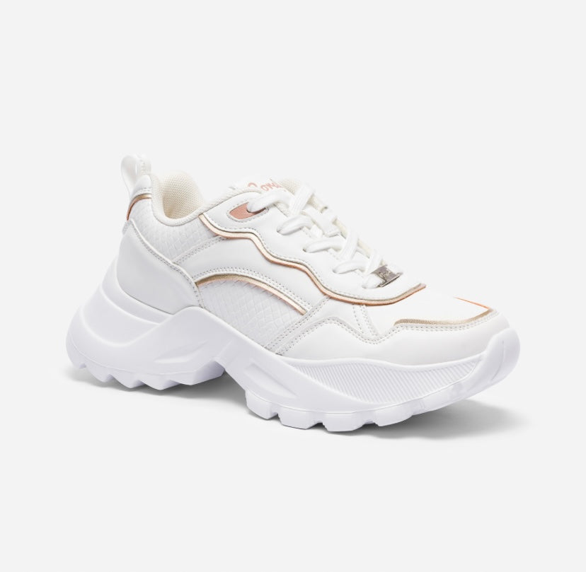 Tenis Misaki White/Gold Coral