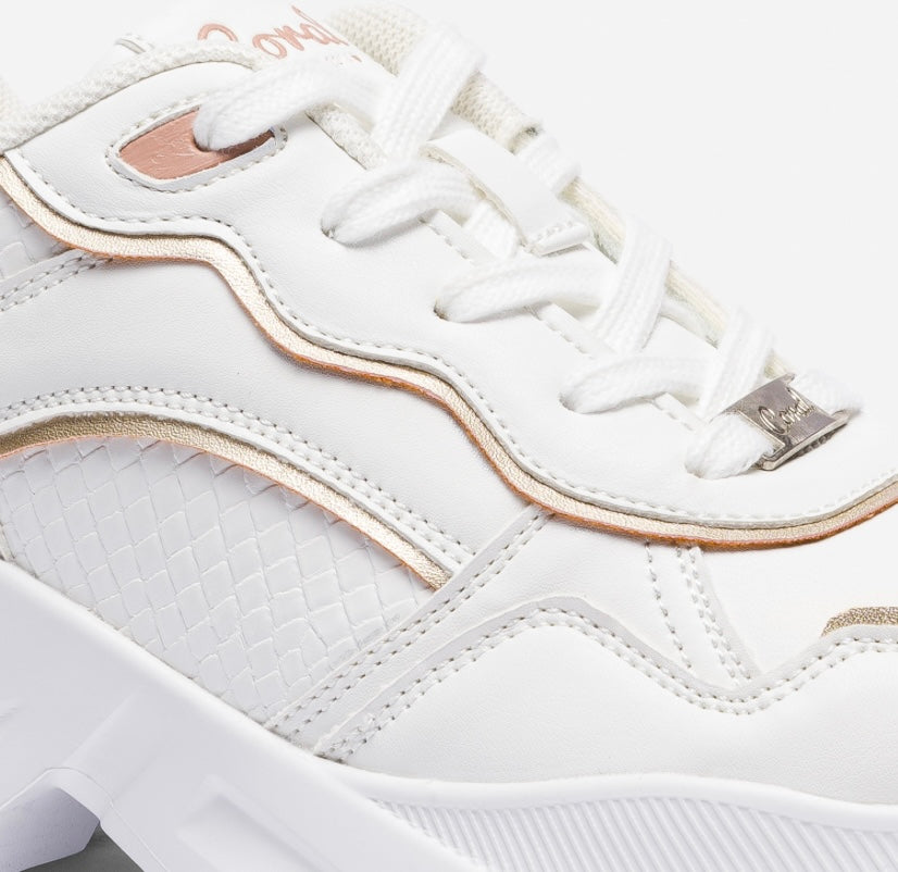 Tenis Misaki White/Gold Coral