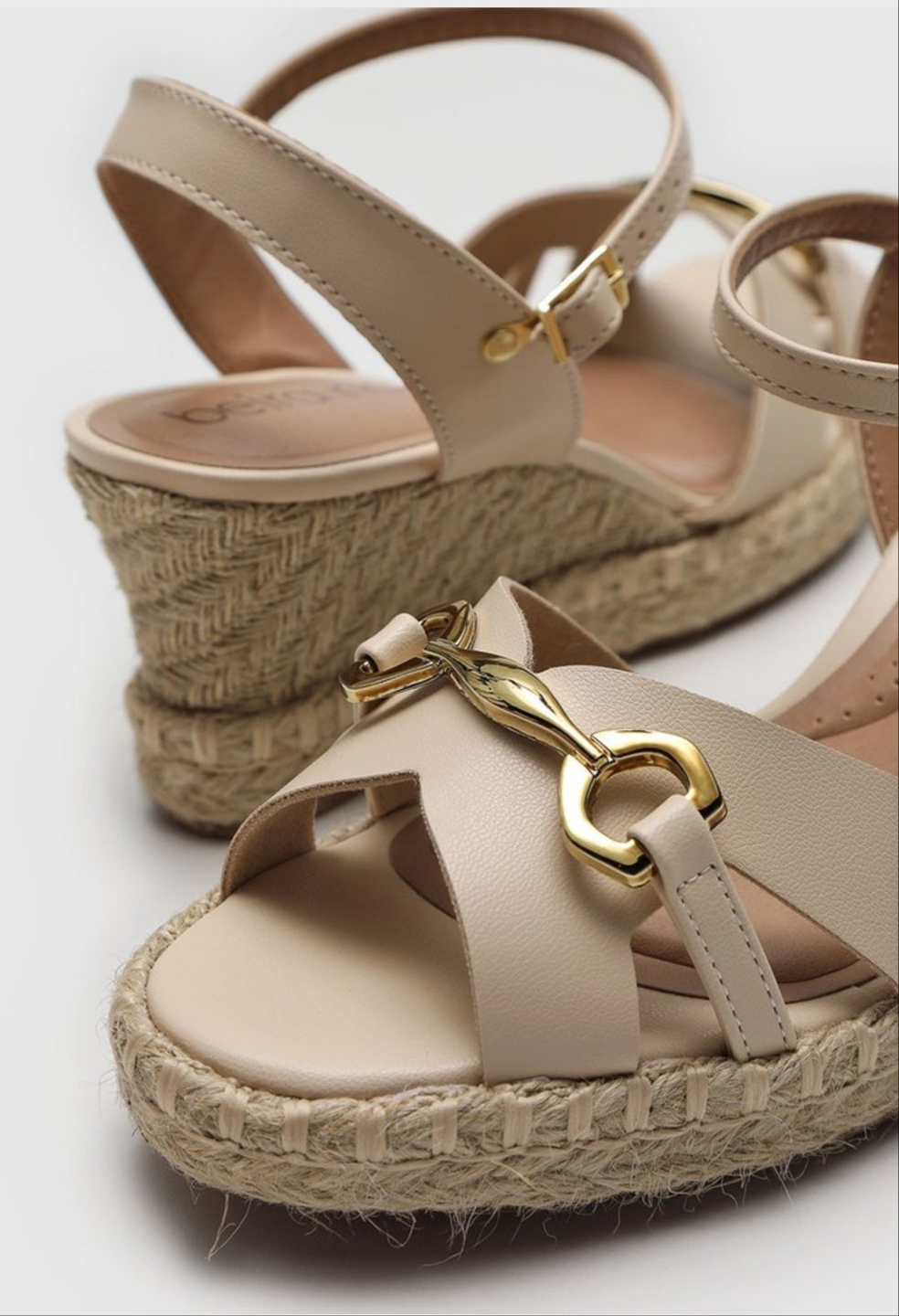 Sandalias plataforma Beira rio color Cream