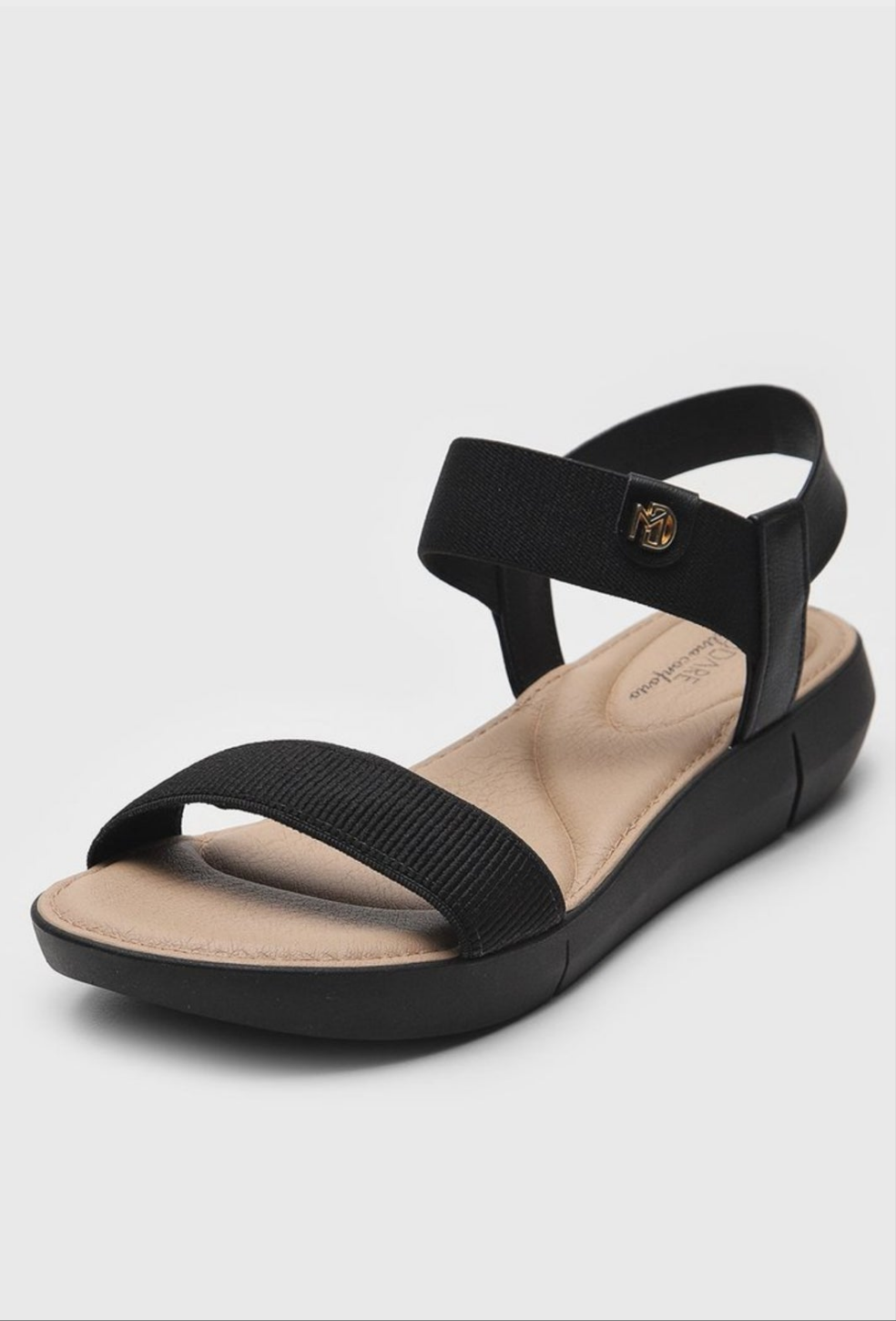 Sandalia Modare negra con elastico