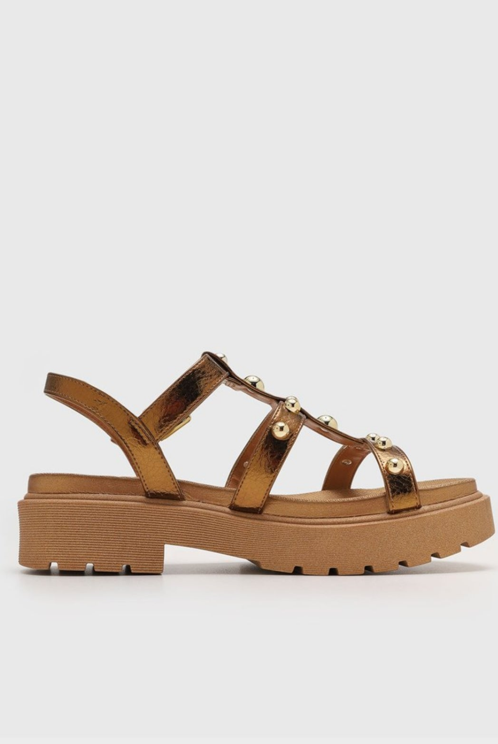 Sandalias Chunky Vizzano oro viejo