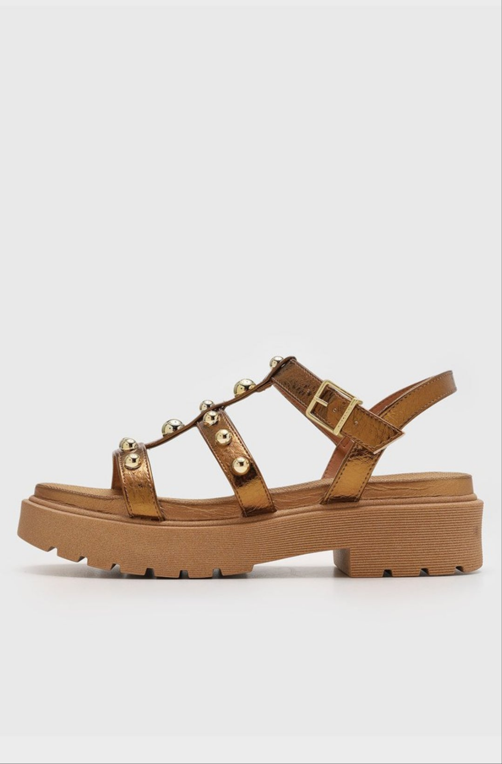 Sandalias Chunky Vizzano oro viejo