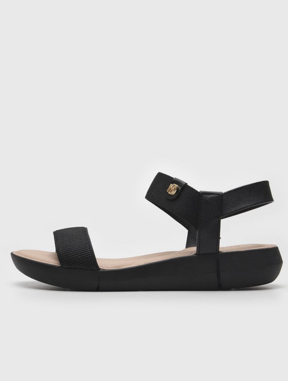 Sandalia Modare negra con elastico