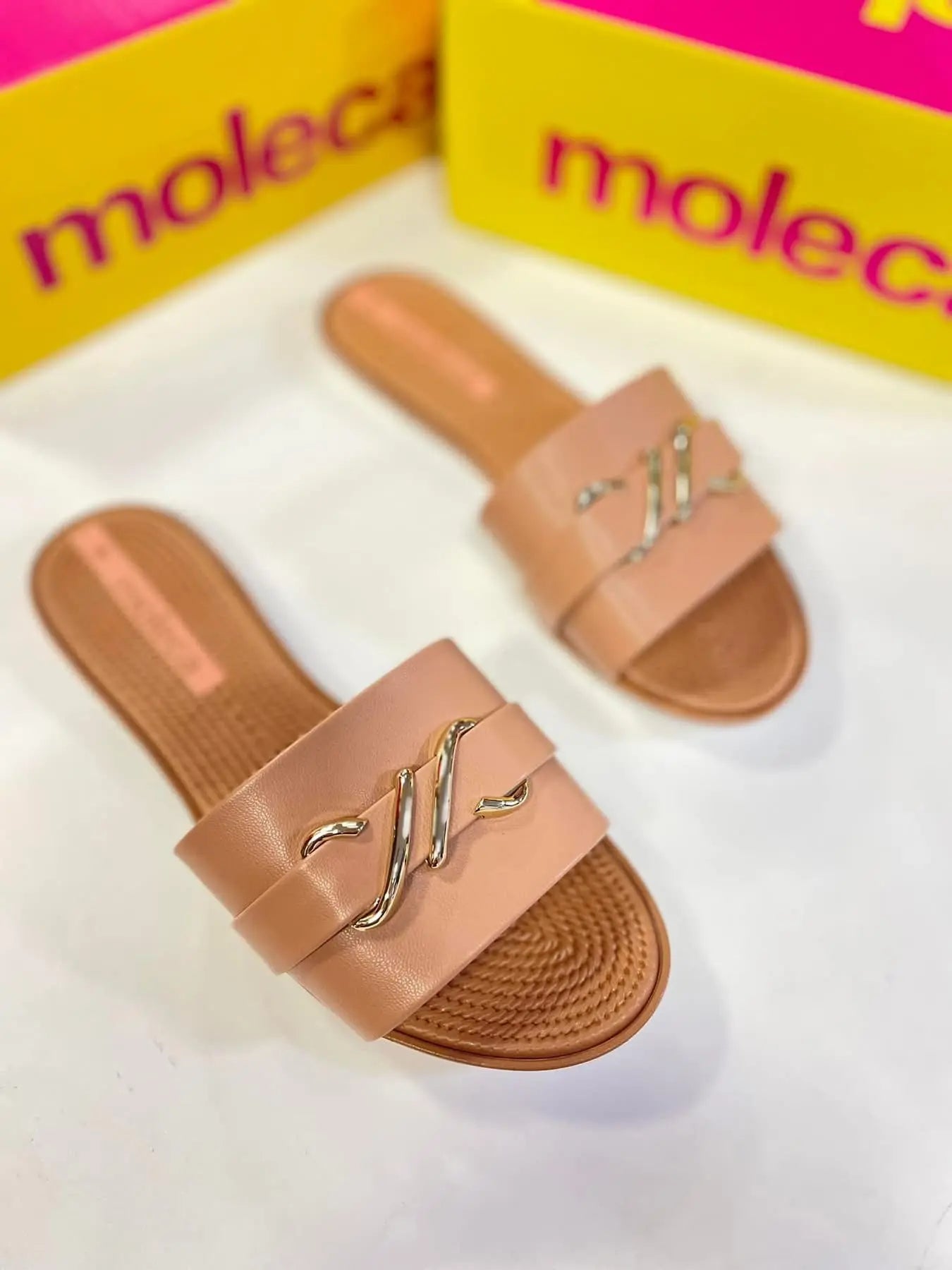 Sandalia Flat Moleca MokaBoutiqueCR