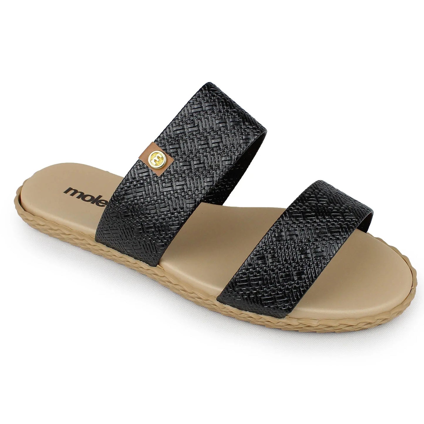 Sandalia Flat Negra MokaBoutiqueCR