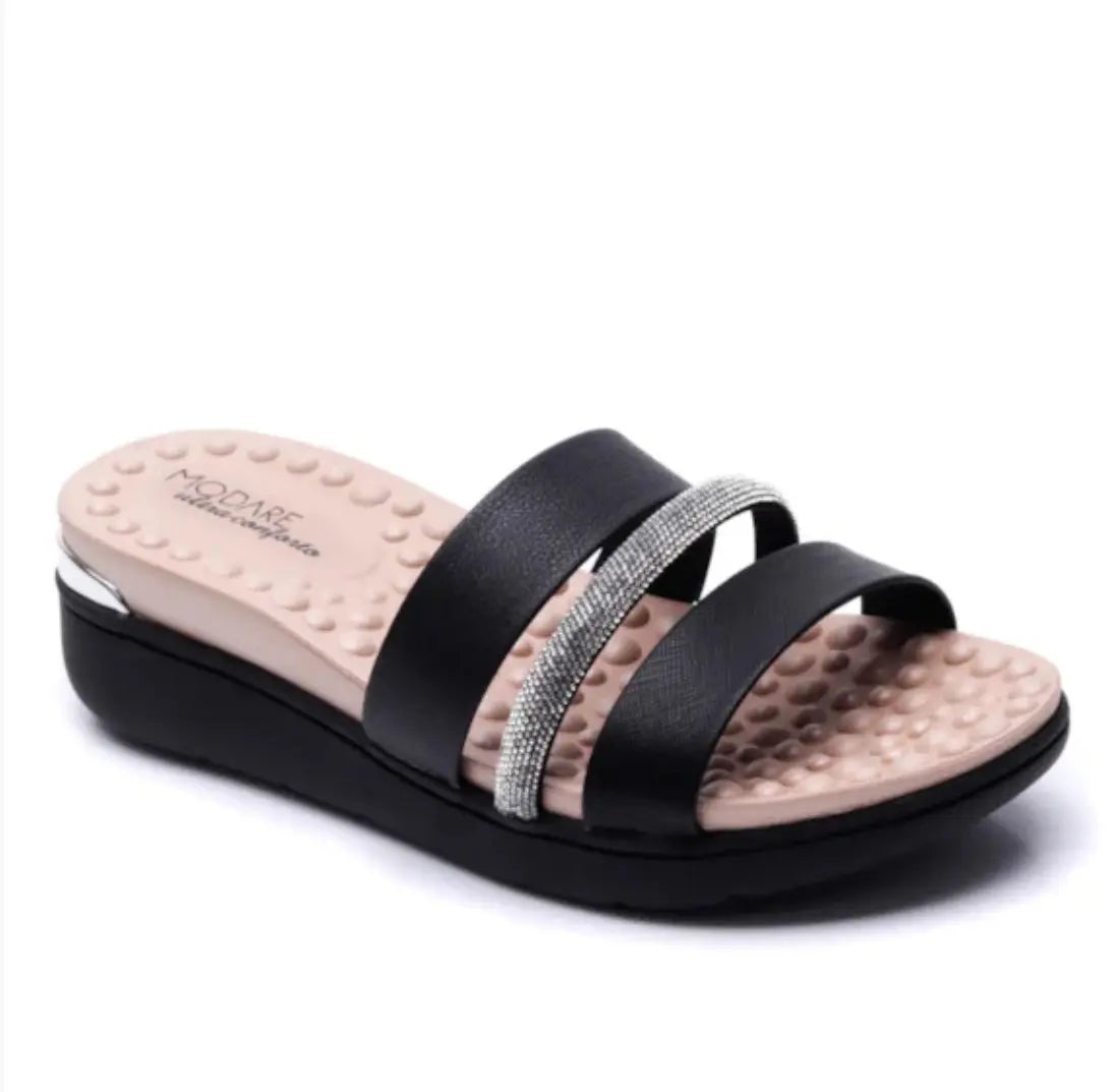 Sandalia Float Modare Negro MokaBoutiqueCR