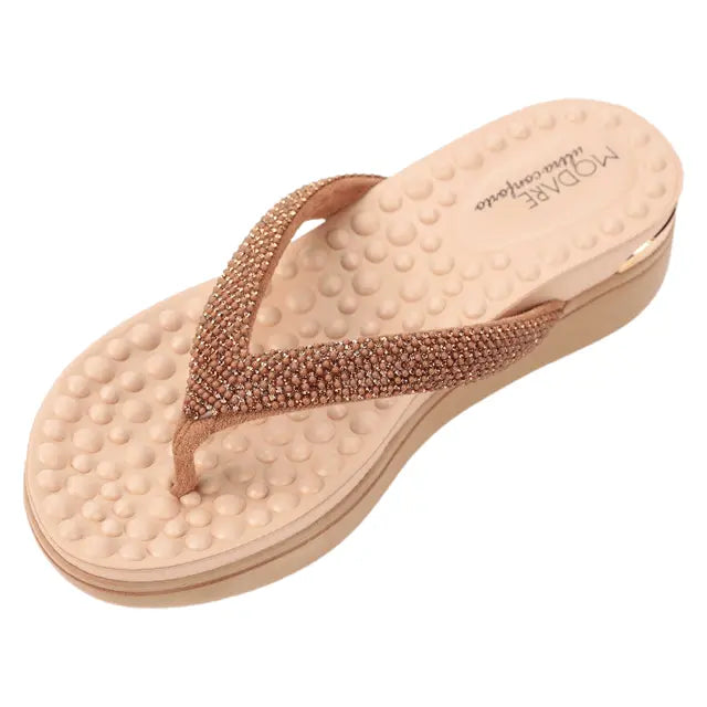 Sandalia Modare Camel/Cristal MokaBoutiqueCR