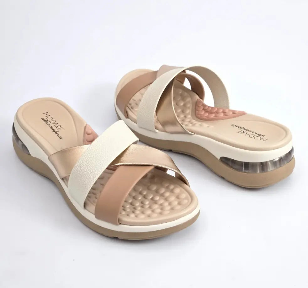 Sandalia Modare Oro Rosa/Blanco MokaBoutiqueCR