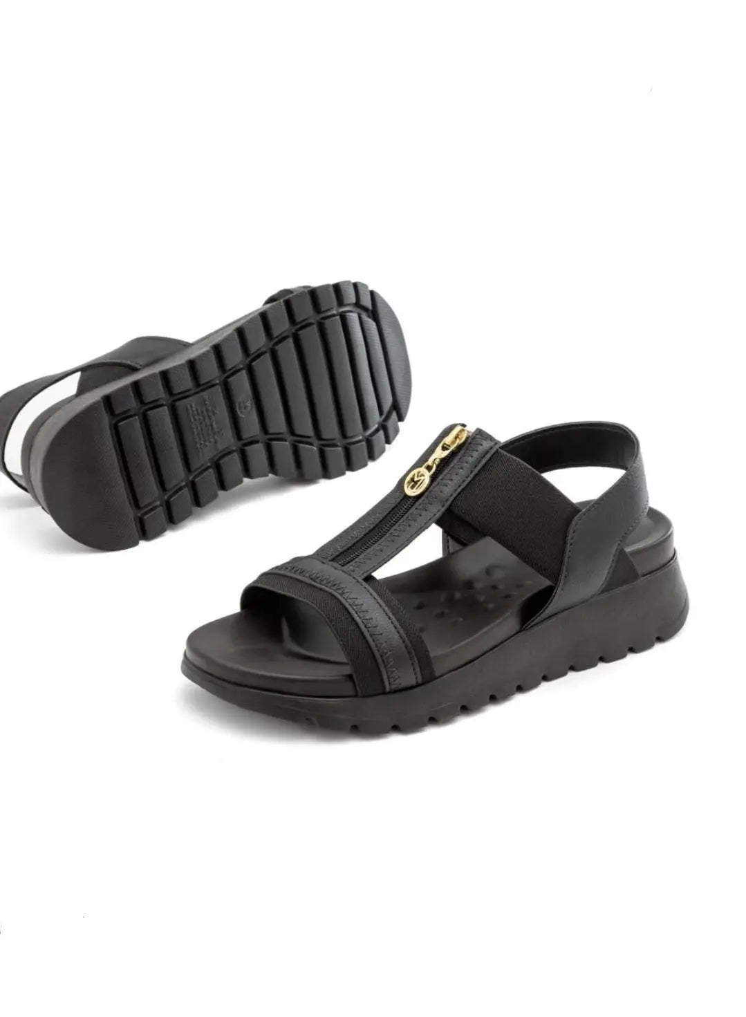 Sandalia Modare Ziper Negra MokaBoutiqueCR
