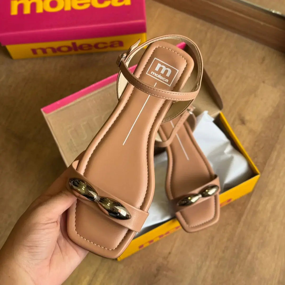 Sandalia Moleca Beige MokaBoutiqueCR