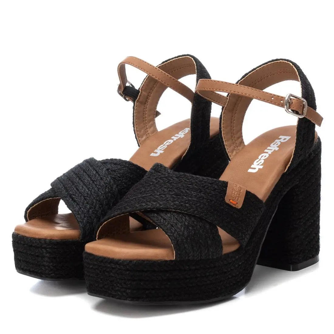 Sandalia Mujer Refresh negra MokaBoutiqueCR