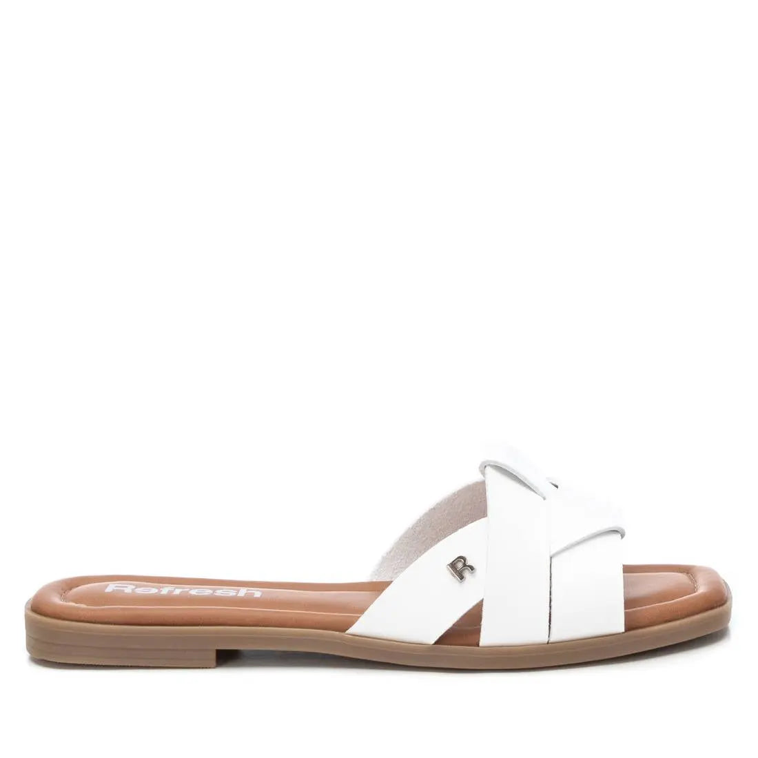 Sandalia de mujer Refresh flat blanca MokaBoutiqueCR
