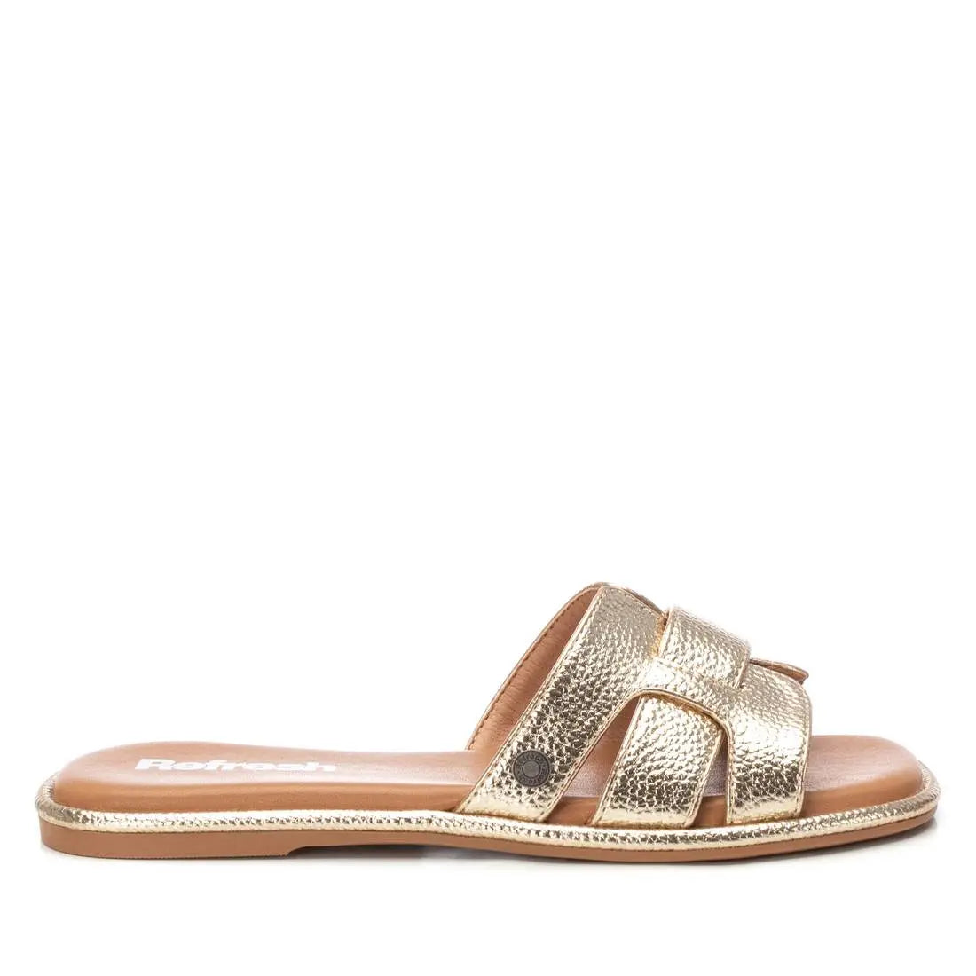 Sandalia de mujer Refresh flat dorada MokaBoutiqueCR