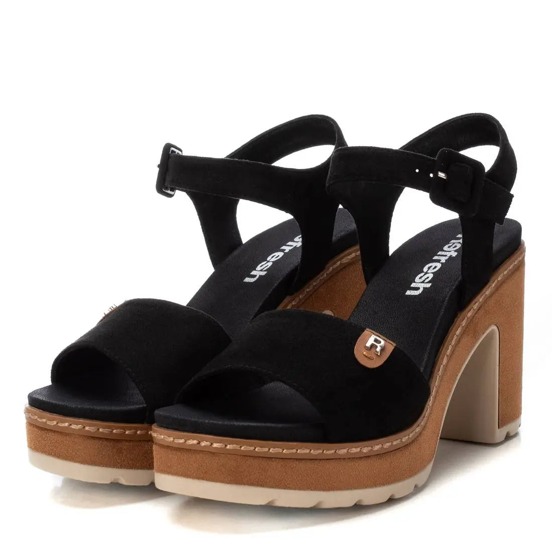 Sandalia mujer Refresh negra MokaBoutiqueCR