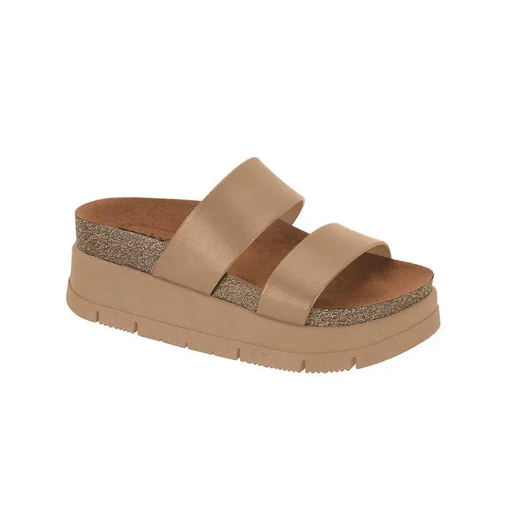 Sandalia plataforma Moleca Camel MokaBoutiqueCR
