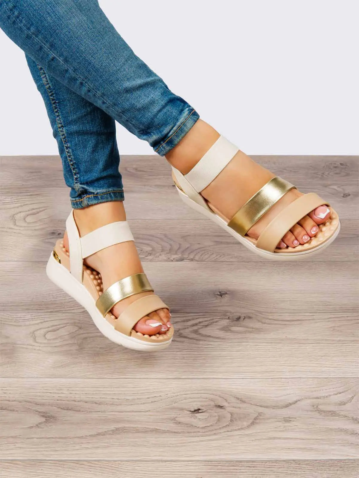 Sandalia Float Dorado Modare MokaBoutiqueCR