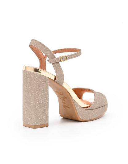 Sandalia Vizzano Dorado Glitter