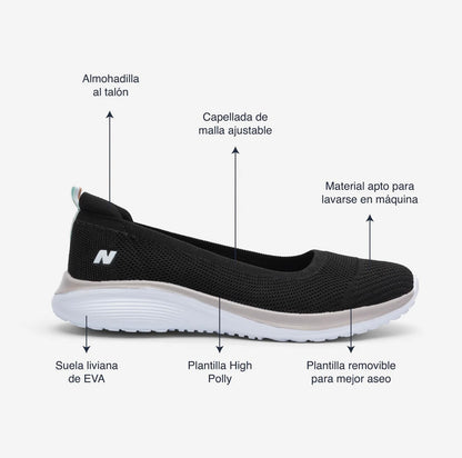 Zapato Natural Arcade black/white