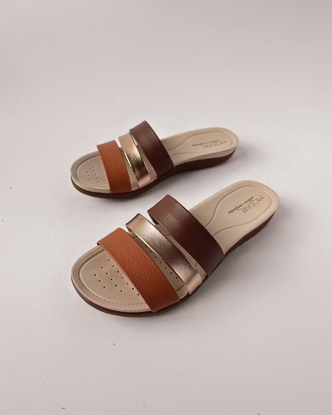Sandalia Modare Terracota/oro Rosa