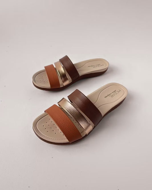 Sandalia Modare Terracota/oro Rosa