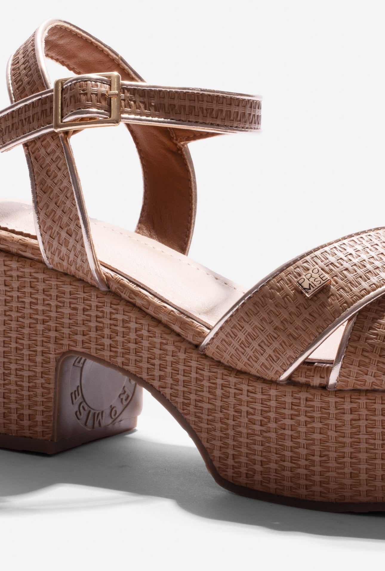 Sandalia Promise Missie Camel Raffia