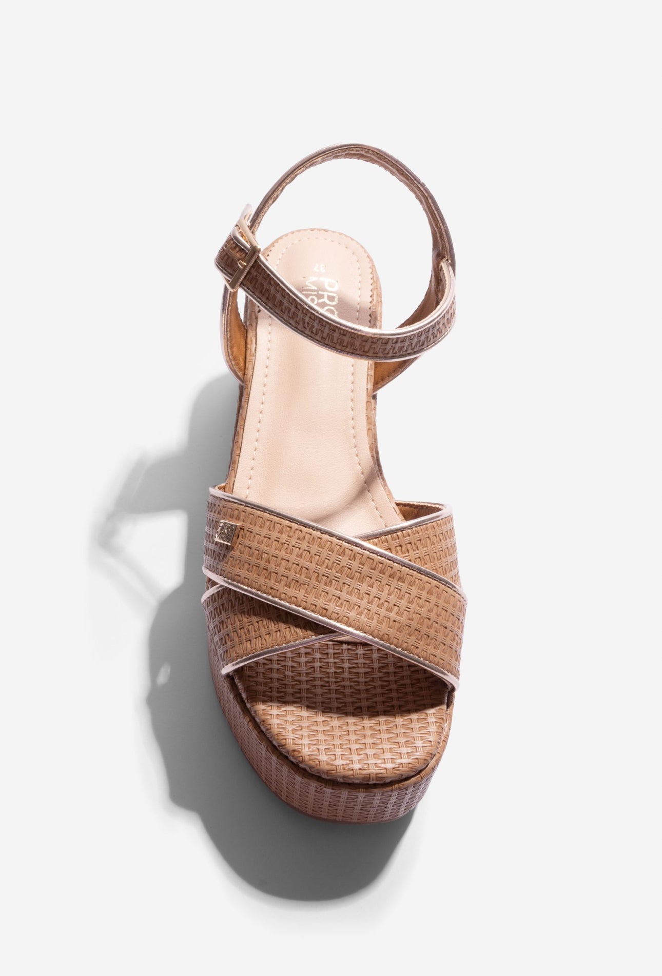 Sandalia Promise Missie Camel Raffia