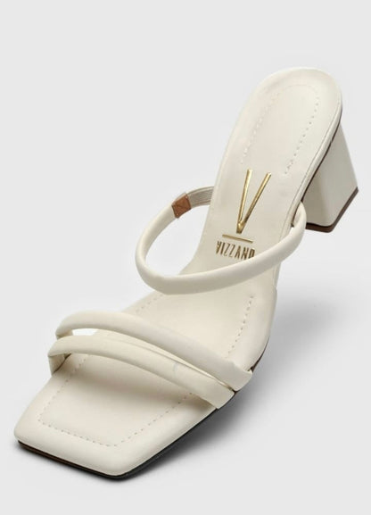 Sandalia Vizzano tacón grueso blanco