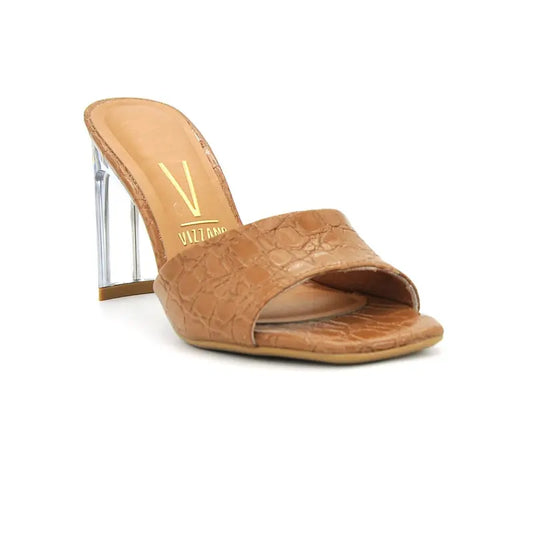Sandalia Croco Camel Vizzano