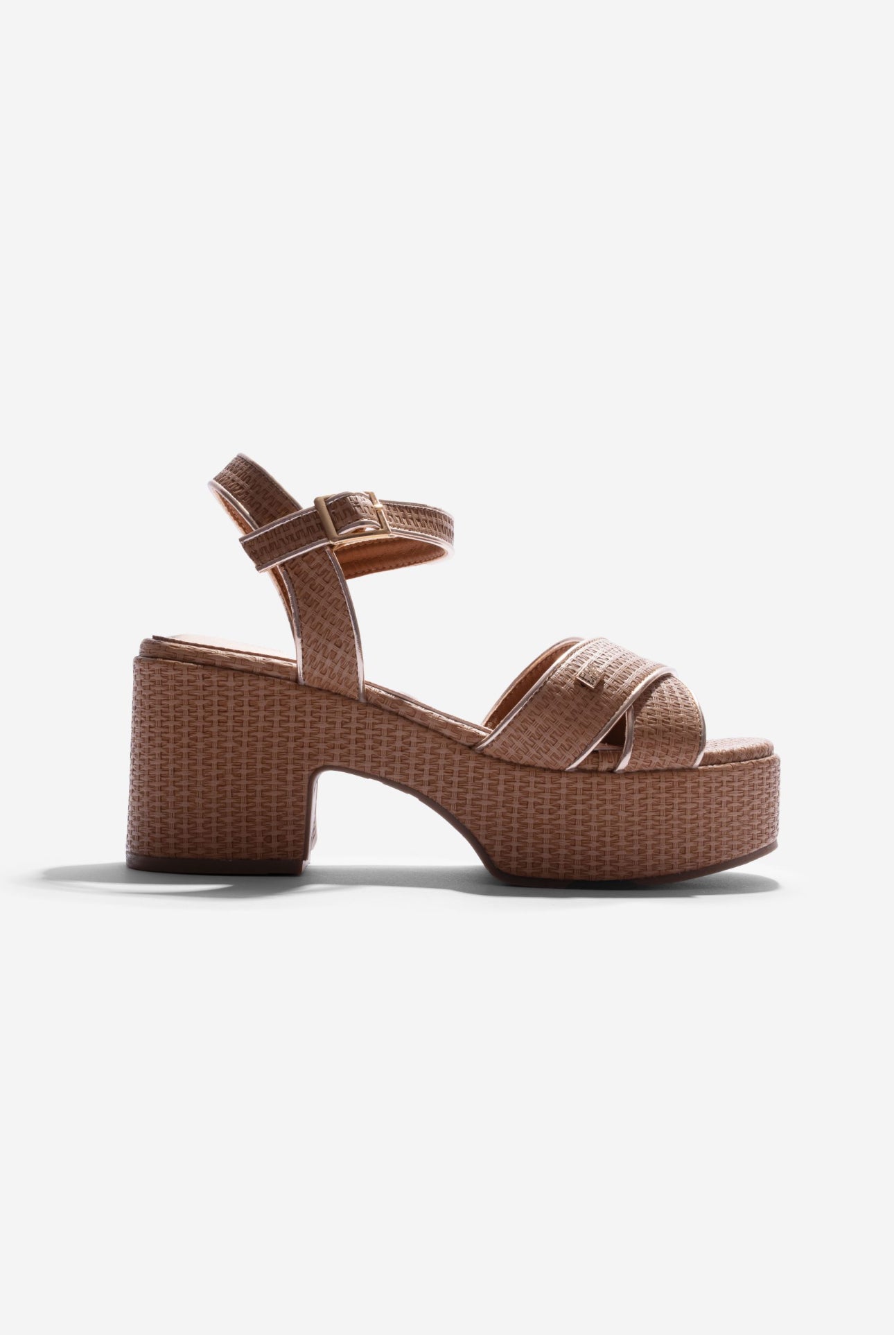 Sandalia Promise Missie Camel Raffia