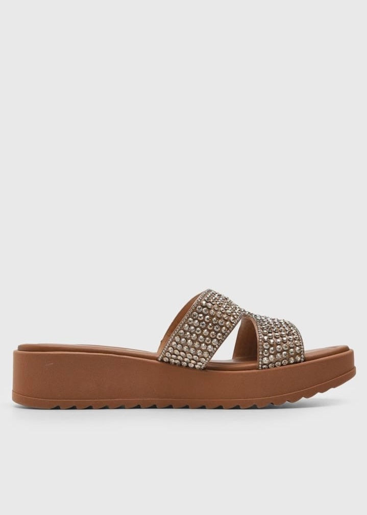 Sandalia Beige Brillo Vizzano