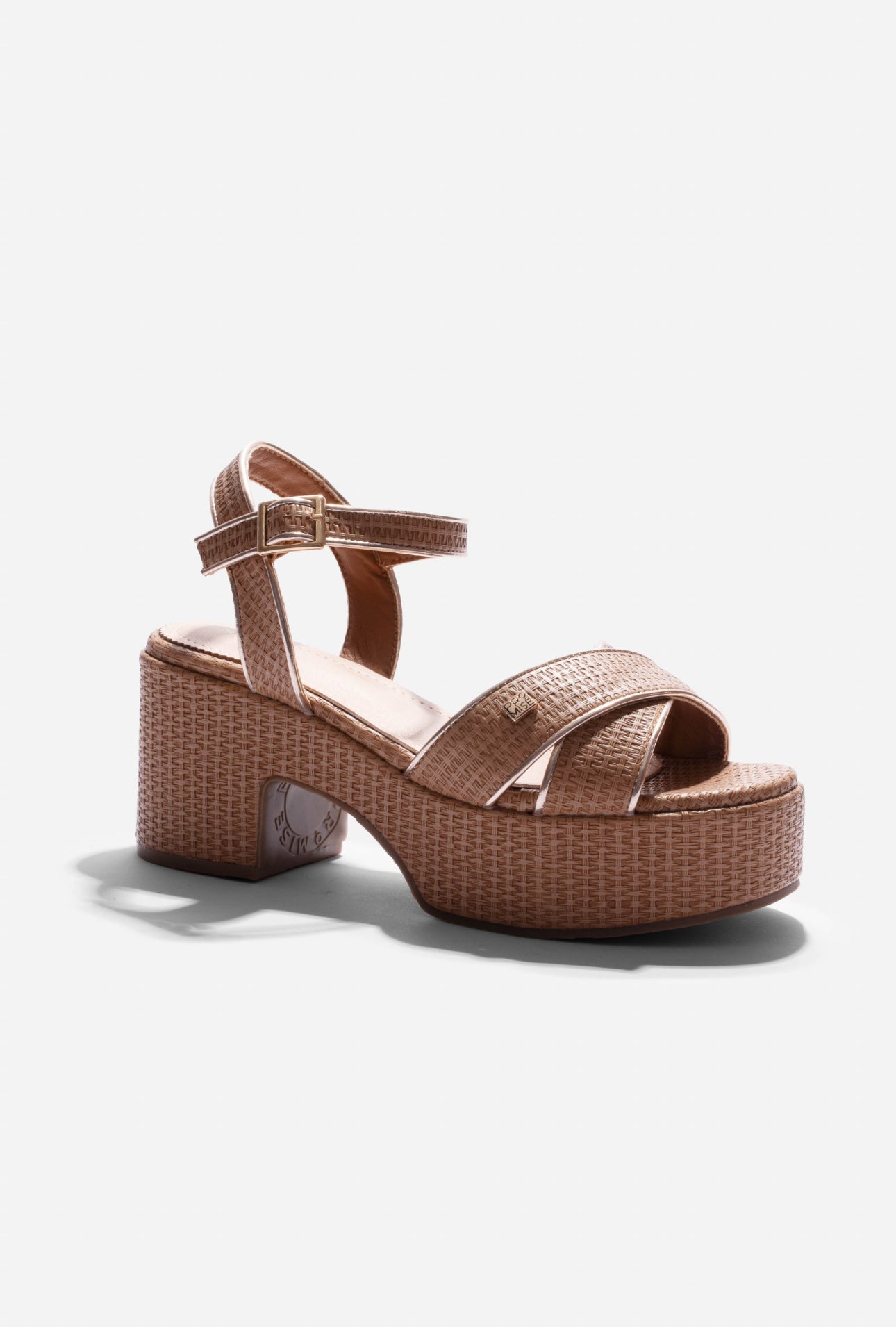 Sandalia Promise Missie Camel Raffia