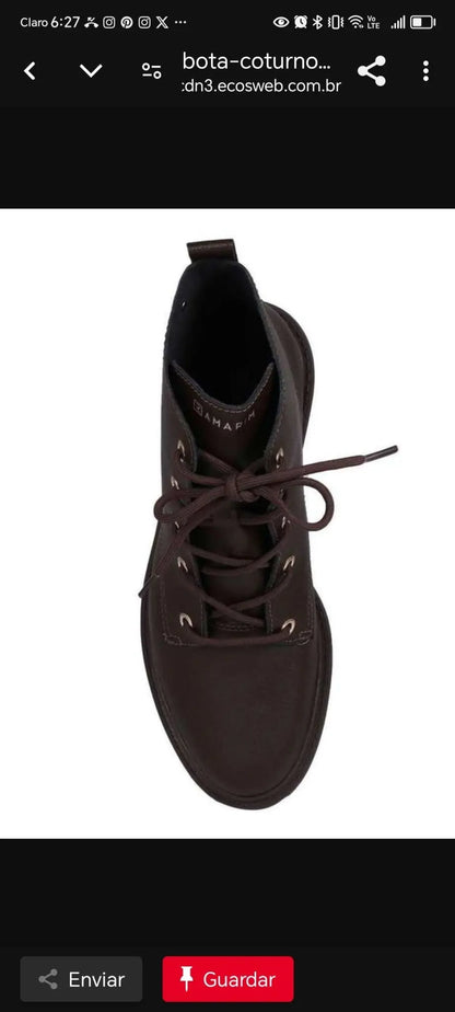 Botas de combate para mujer Ramarim Marrón MokaBoutiqueCR