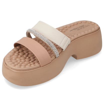 Sandalia Modare Peach/Cristal