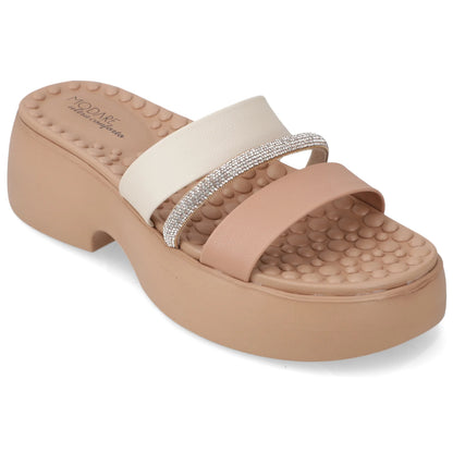 Sandalia Modare Peach/Cristal