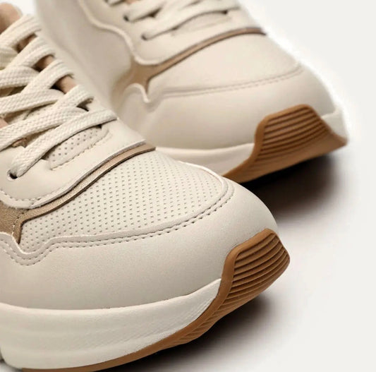 Tenis Casuales Modare Blanco/Dorado