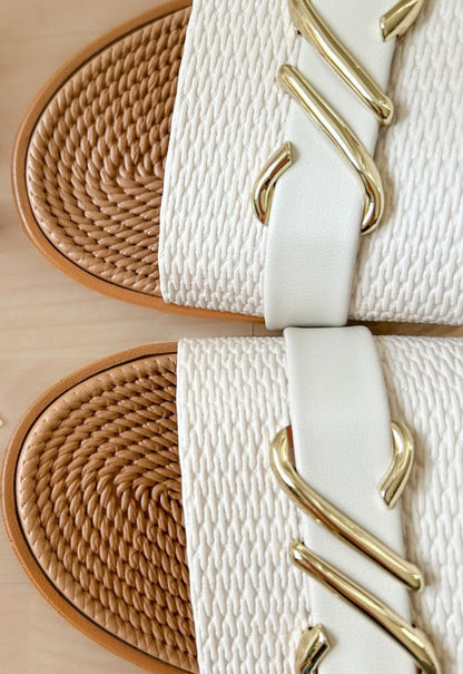 Sandalia Flat Moleca Blanco Off