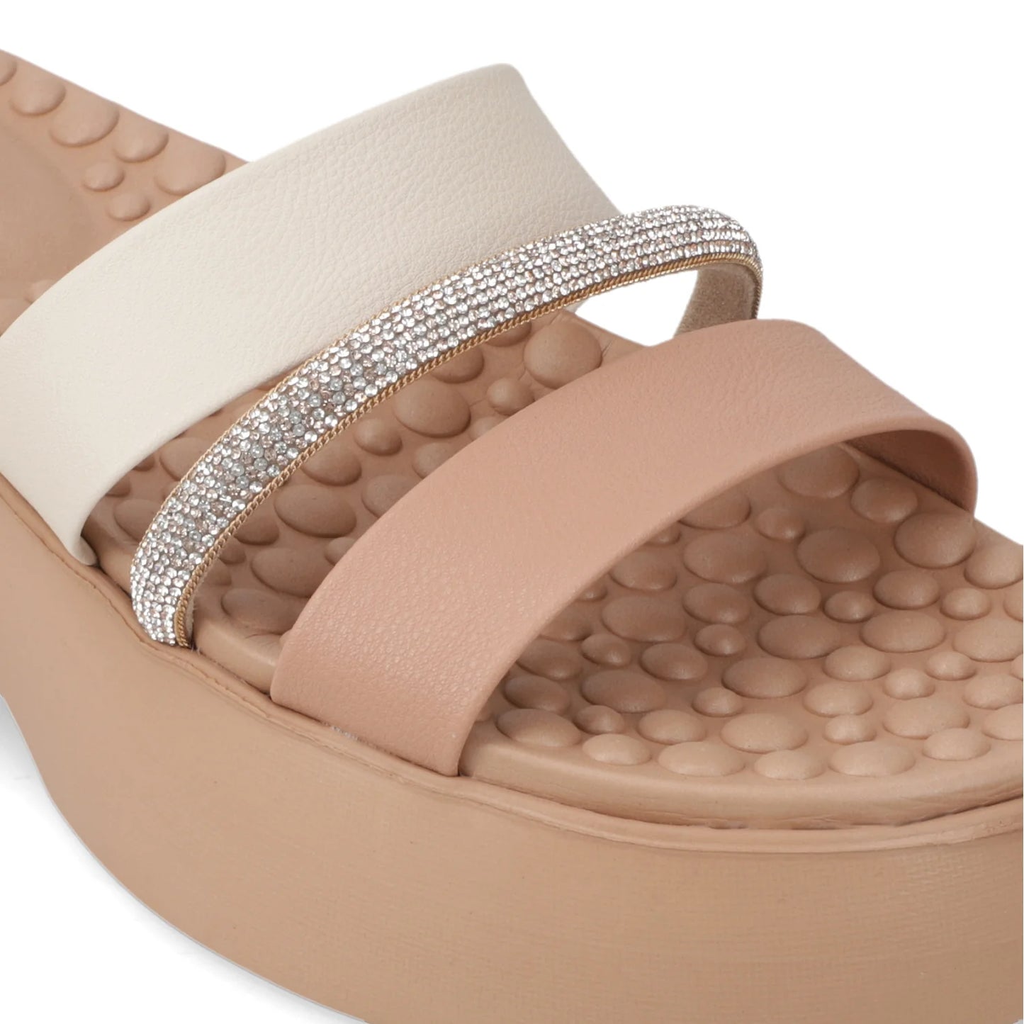 Sandalia Modare Peach/Cristal