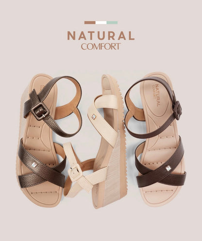 Sandalia Natural Comfort Trinity Pewter