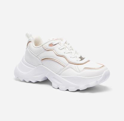 Tenis Misaki White/Gold Coral