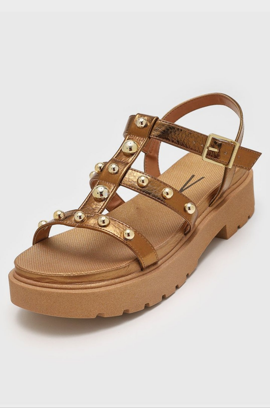 Sandalias Chunky Vizzano oro viejo