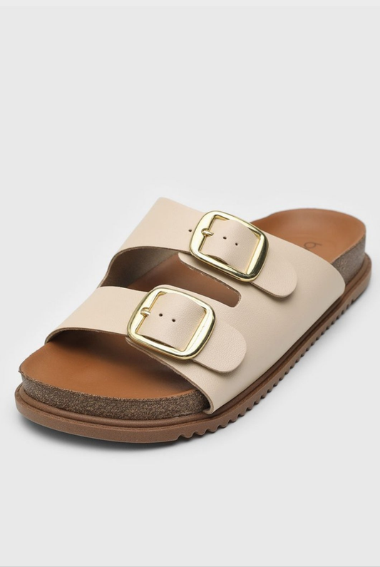 Sandalia Beira rio crema 8523