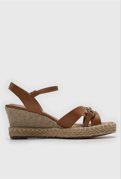Sandalia Plataforma Beira rio Camel