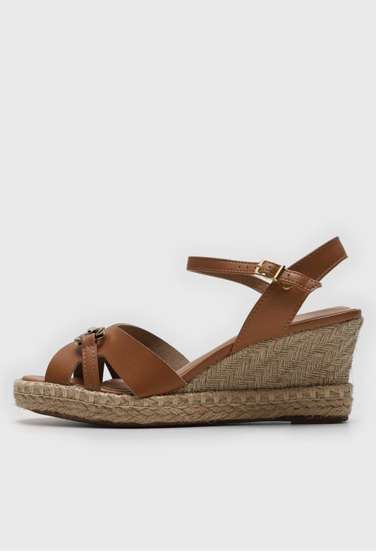 Sandalia Plataforma Beira rio Camel