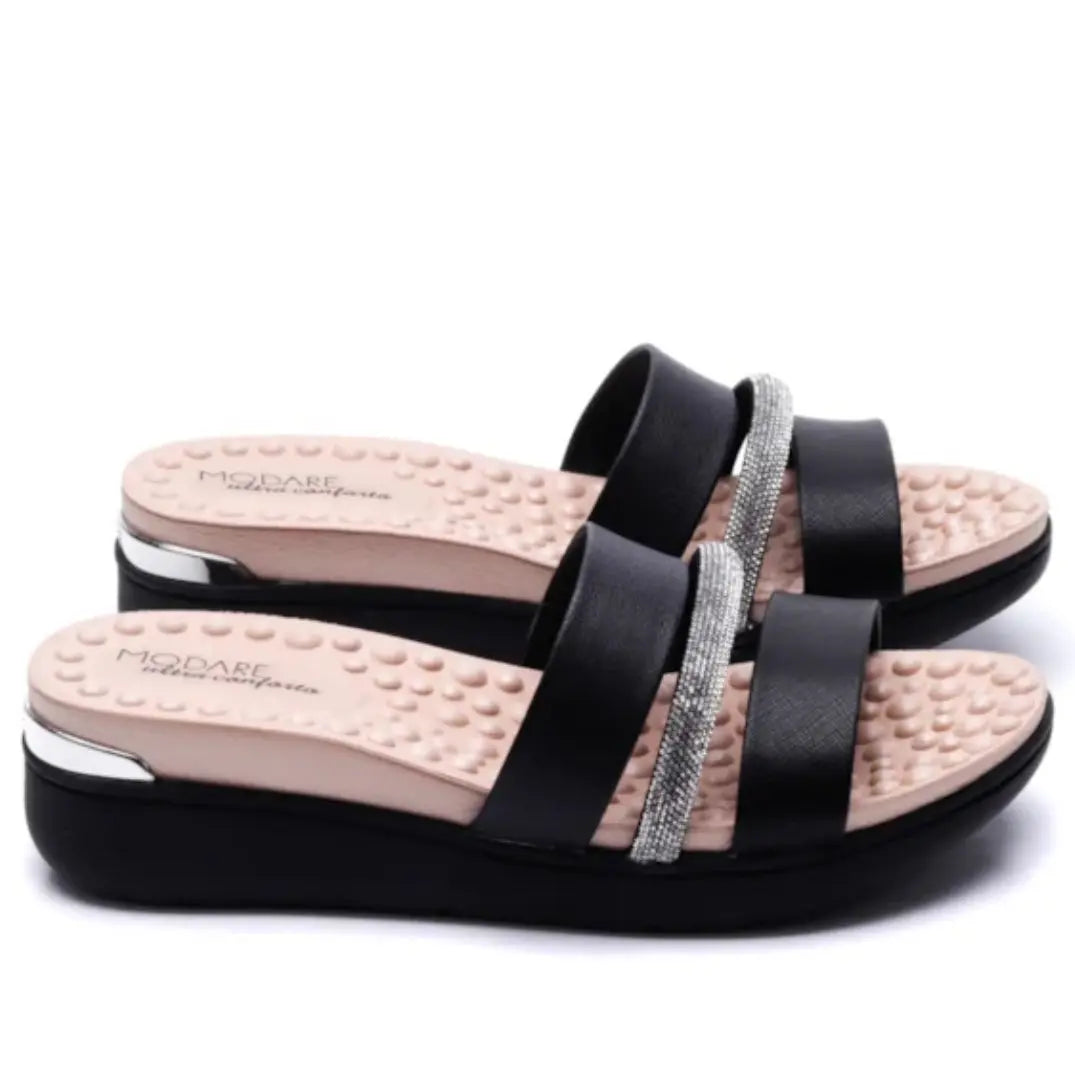 Sandalia Float Modare Negro MokaBoutiqueCR